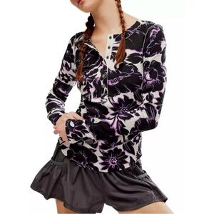 NWT FP Movement by Free People Rally Printed Layer in Garden Floral Lilac